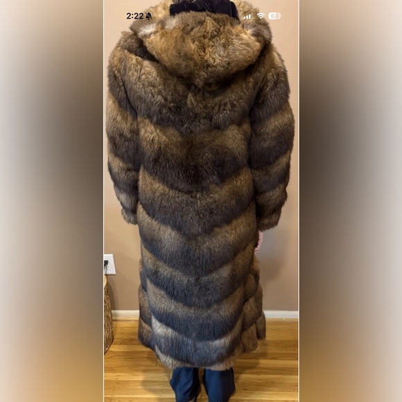 Vintage Tarnopol’s Philadelphia Opossum Fur Coat Hooded Full Length 40” - Picture 4 of 8